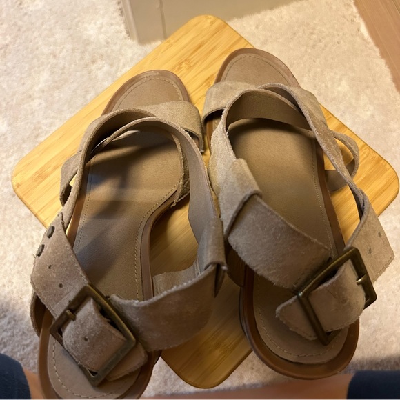 Franco Sarto Sabine Suede Leather Sandals - Picture 12 of 13